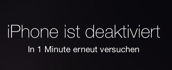 iphone ist dealtiviert